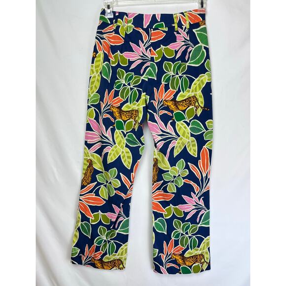 Fate Women's Med Multicolor Island Print Lightweight Straight Leg Pant FP60025 - Picture 2 of 10